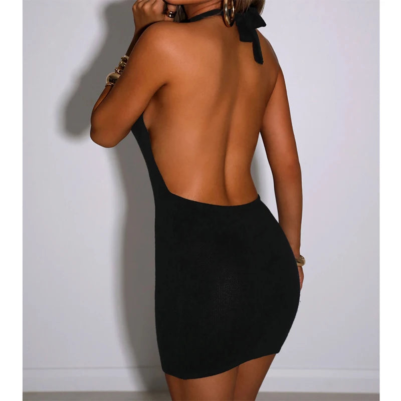 Robe Mini Moulante Dos Nu – Élégance & Séduction