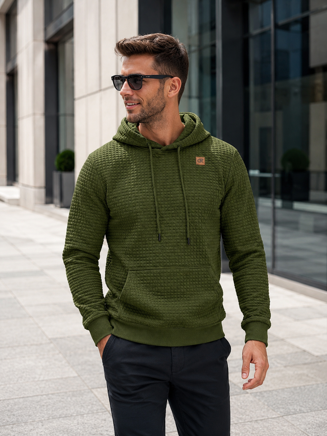 Sweat à Capuche Texturé Homme